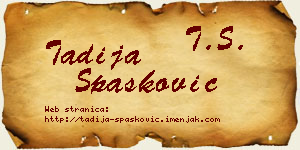 Tadija Spasković vizit kartica